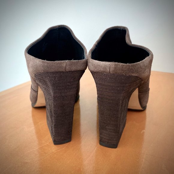 Donald J. Pliner NWT Valda Waxy Suede Mule Bootie in Dark Brown - Picture 5 of 12